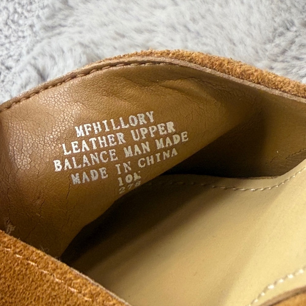 Marc Fisher Hillory Tan Suede Cork Platform Wedge Sandals Ankle Strap Womens 10M - Picture 6 of 11